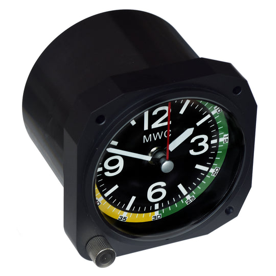 Limited Edition Replica Airspeed Indicator Cockpit / Desk Clock in Matt Black Finish
