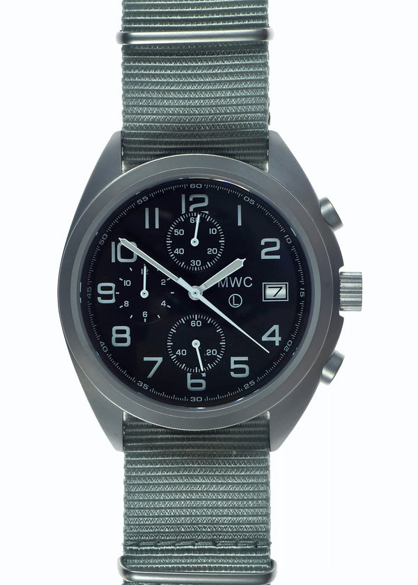 MWC NATO Pattern Stainless Steel Hybrid Military Pilots Chronograph with Sapphire Crystal -  1 of 2 Ex Display Watches From the 2023 IWA Show in Nürnberg, Germany
