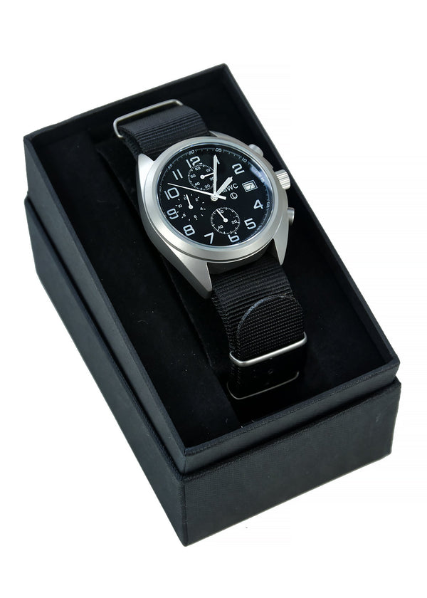 MWC NATO Pattern Stainless Steel Hybrid Military Pilots Chronograph with Sapphire Crystal -  1 of 2 Ex Display Watches From the 2023 IWA Show in Nürnberg, Germany