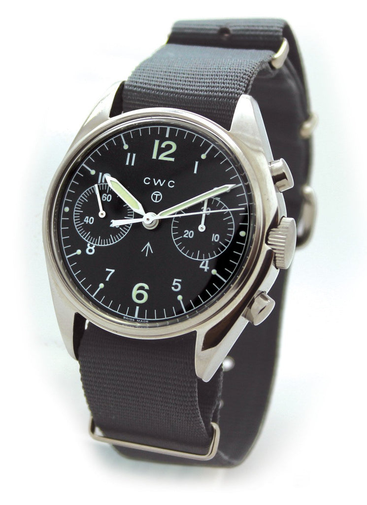 CWC Mechanical Pilots Chronograph 1970s Remake with 29 Jewel Valjoux 7 ...