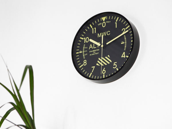 MWC Limited Edition Altimeter Wall Clock with High Visibility Dial