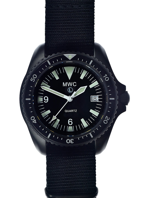 Latest MWC Quartz PVD Military Divers Watch with Sapphire Crystal and 10 Year Battery Life - NATO STOCK NUMBER NSN 6645-99-969-5589