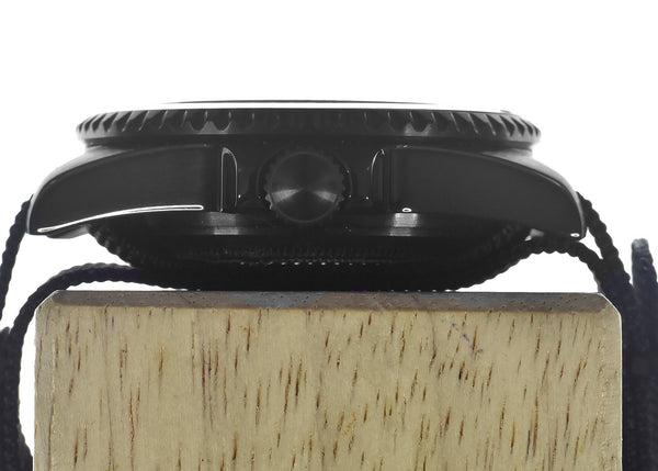 MWC 24 Jewel 1982 Pattern 300m Automatic Military Divers Watch in Black PVD with a Sapphire Crystal on a NATO Webbing Strap - Ex Display Watch Save 50%