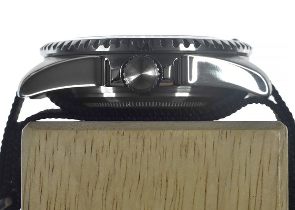 MWC 24 Jewel 1980s Pattern 300m Automatic Military Divers Watch with Sapphire Crystal and a Black and a Grey NATO Strap - Last One Reduced