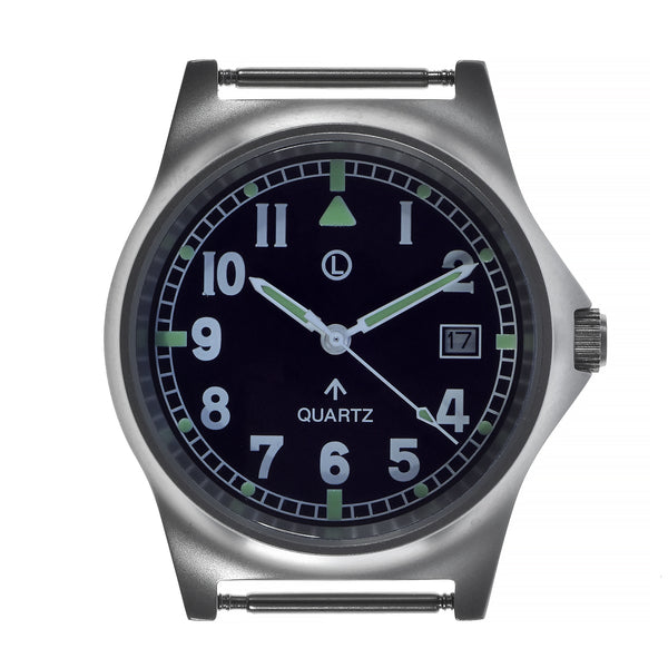 MWC G10 LM Stainless Steel Military Watch on a Olive Green NATO Strap (Sterile/Unbranded Dial)