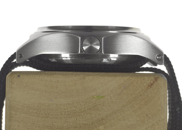 MWC G10 100m Water resistant Military Watch in Stainless Steel Satin Finish Case with Screw Crown and Ten Year Battery Life - Ex Display Watch Reduced
