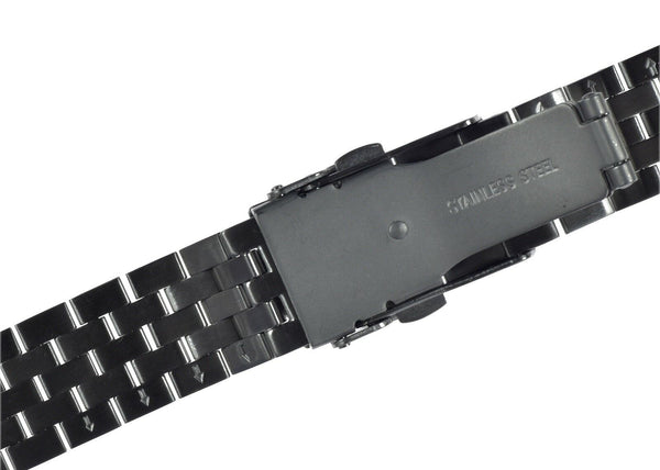 MWC 20MM BLACK PVD JUBILEE PATTERN PVD STEEL BRACELET