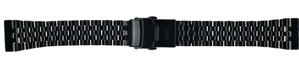 MWC 20MM BLACK PVD JUBILEE PATTERN PVD STEEL BRACELET