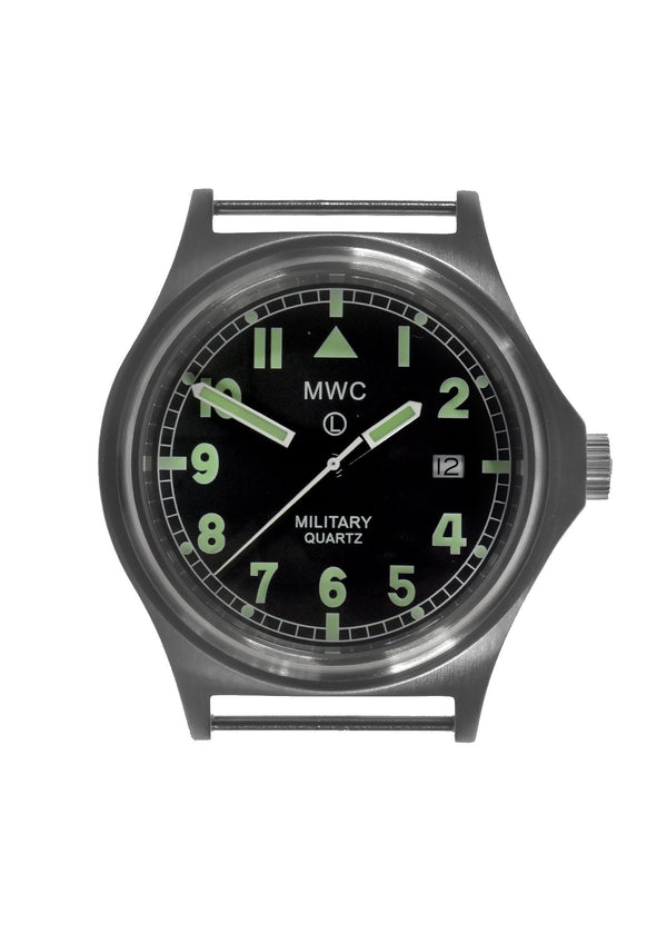 MWC G10 100m Water resistant Military Watch in Stainless Steel Satin Finish Case with Screw Crown and Ten Year Battery Life - Ex Display Watch Reduced