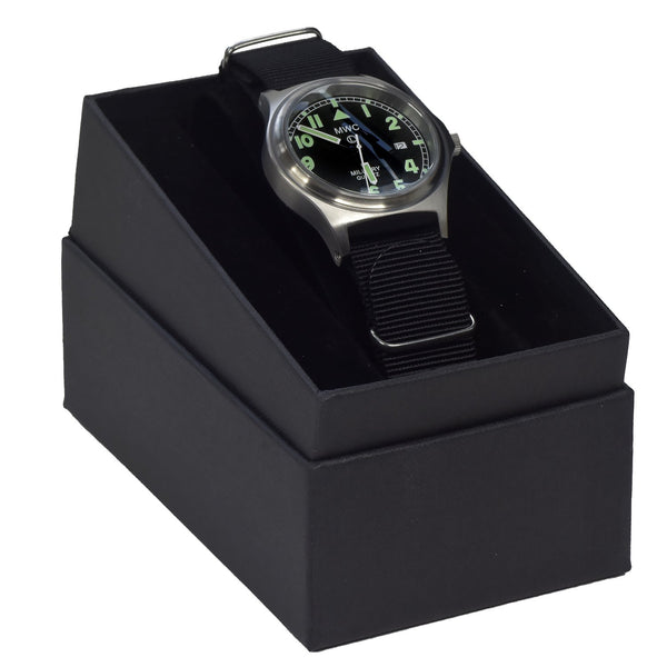 MWC G10 100m Water resistant Military Watch in Stainless Steel Satin Finish Case with Screw Crown and Ten Year Battery Life - Ex Display Watch Reduced