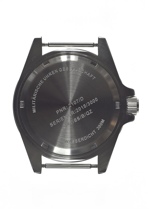 MWC Stainless Steel GMT (Dual Time Zone) Military Watch with Sapphire Crystal and Ceramic Bezel on NATO Strap (Ex Display Watch)