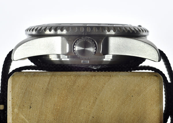 MWC Stainless Steel GMT (Dual Time Zone) Military Watch with Sapphire Crystal and Ceramic Bezel on NATO Strap (Ex Display Watch)