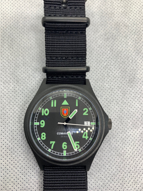 Genuine Portuguese Commando Watch 55th Anniversary Commemorative Military Watch in PVD Steel Case with Sapphire Crystal - Brand New and Very Rare