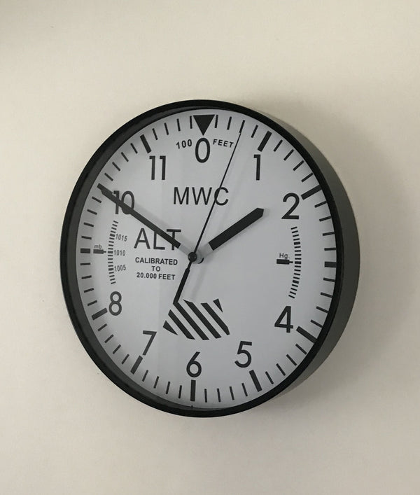 MWC Limited Edition Altimeter Wall Clock with White Dial