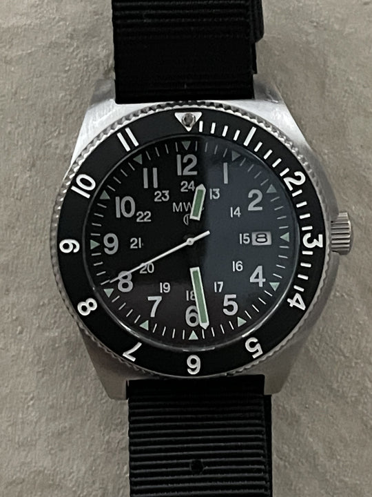MWC 300m Water Resistant Stainless Steel Navigator Watch with Luminova (Automatic) - Missing PIP on Bezel