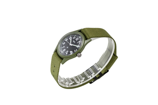 MWC Classic 1960s/70s Pattern Olive Drab European Pattern Military Watch on Matching Strap