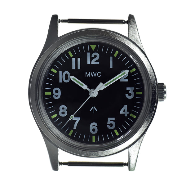MWC Classic 1960s/70s European Pattern Military Watch on an Olive Military Webbing Strap