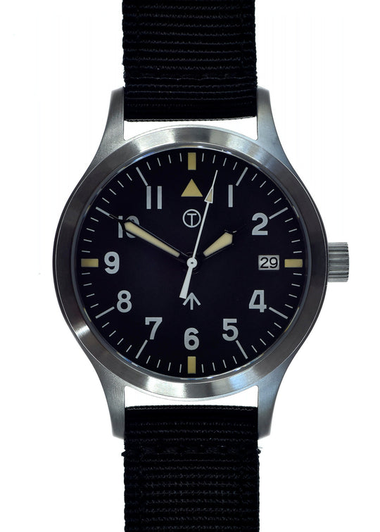 Classic W10 Stainless Steel 1950's Pattern 100m Water Resistant Automatic Military Watch with Sapphire Crystal and Date Window - Ex Display Watch from a Trade Show