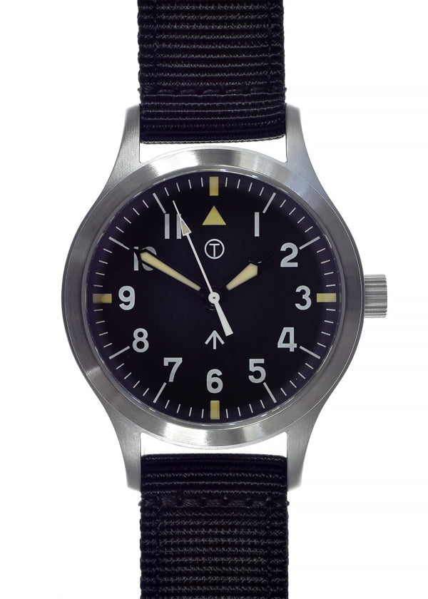 Military Industries W10 Stainless Steel 1950's Pattern 100m Water Resistant Automatic Military Watch with Sapphire Crystal and Non Date - Ex Display Watch from a Trade Show Save 50%