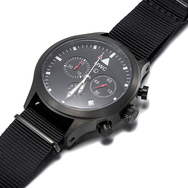 Rare MWC MIL-TEC MKIV PVD Stainless Steel Military Pilots Chronograph - Ex Display Watch from a Trade Show in 2015 Most likely needs a new battery