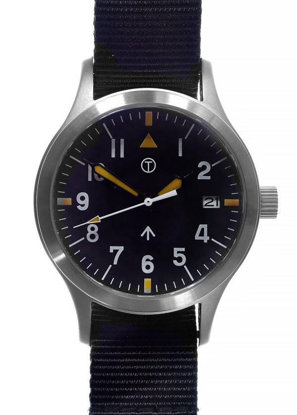 MWC Mk III Stainless Steel 1950's Pattern 100m Water Resistant Automatic Military Watch with Retro Dial and Sapphire Crystal