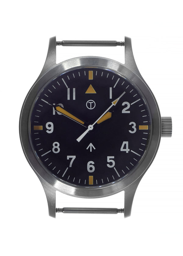 MWC Mk III Stainless Steel 1950's Pattern 100m Water Resistant Automatic Military Watch with Retro Dial and Sapphire Crystal
