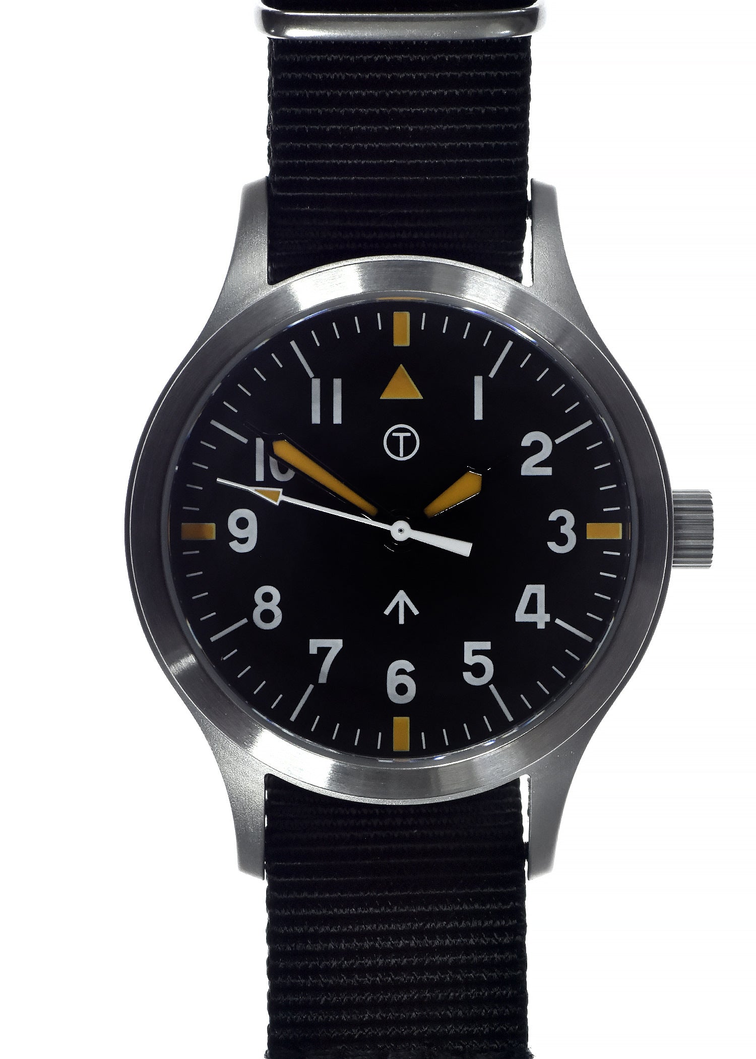 MWC Mk III Stainless Steel 1950's Pattern 100m Water Resistant Automatic Military Watch with Retro Dial and Sapphire Crystal