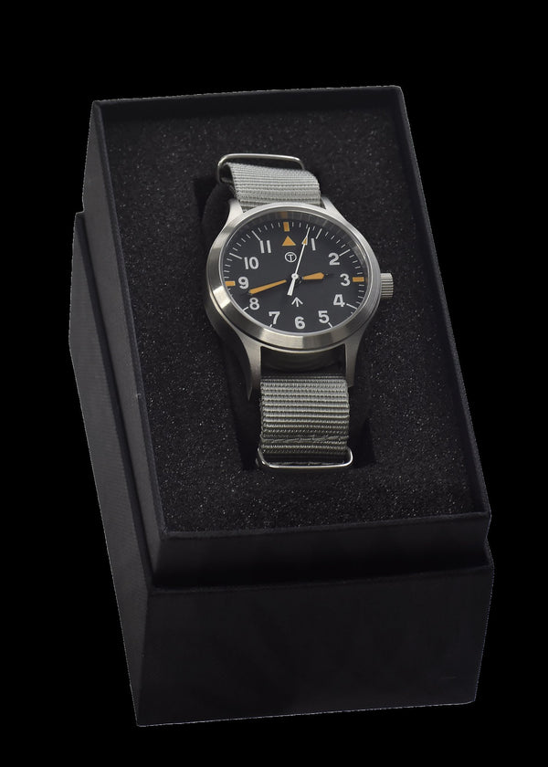 MWC Mk III Stainless Steel 1950's Pattern 100m Water Resistant Automatic Military Watch with Retro Dial and Sapphire Crystal - Ex Display Watch from the IWA Show