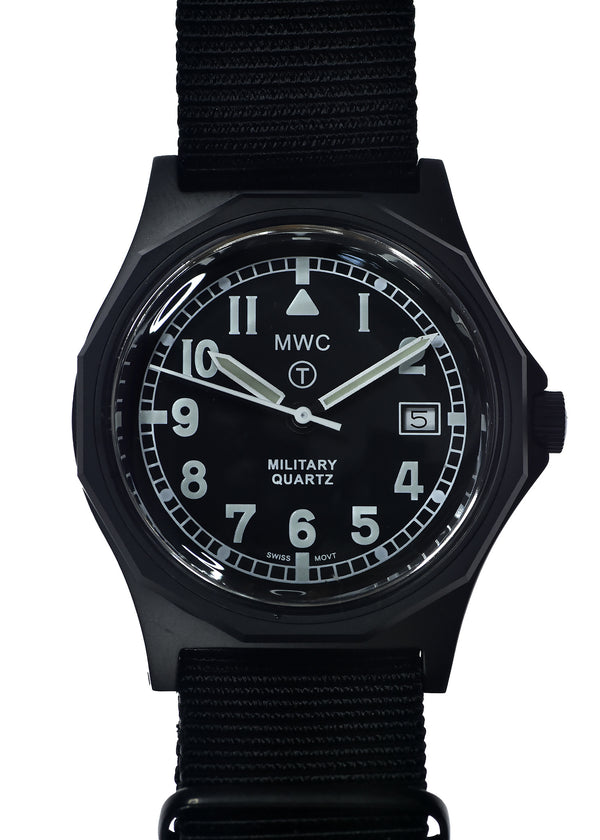 MWC G10 - Remake of the 1982 to 1999 Series Watch in Black PVD Steel with Plexilass Crystal and Battery Hatch