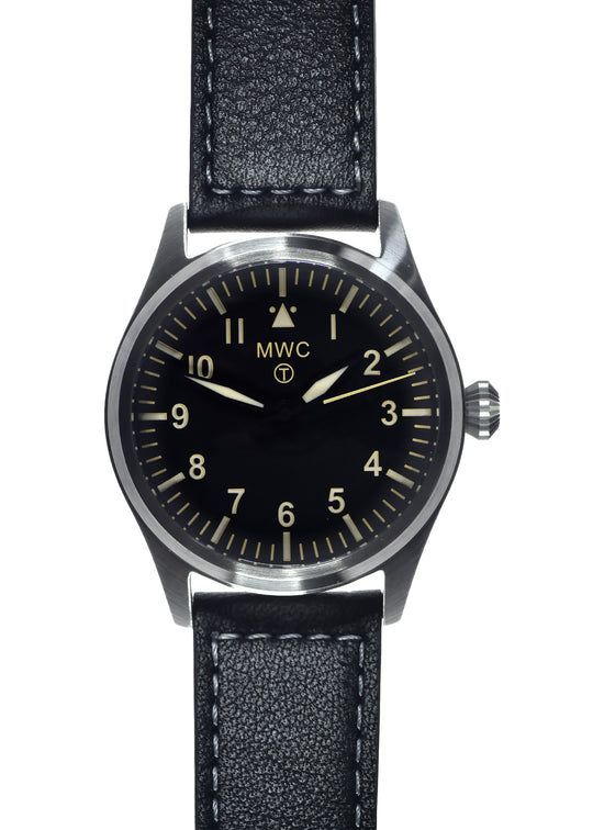 MWC Classic 40mm Stainless Steel Aviator Watch with Hybrid Movement and 100m Water Resistance