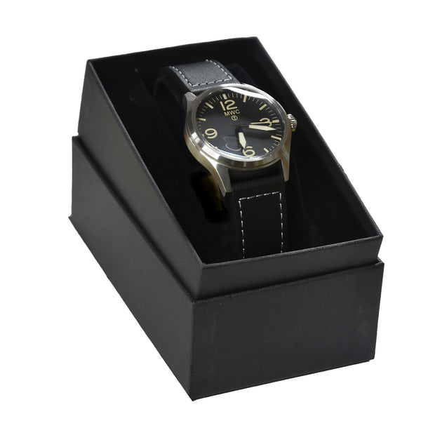 MWC Classic 40mm Stainless Steel Aviator Watch with Hybrid Movement and 100m Water Resistance