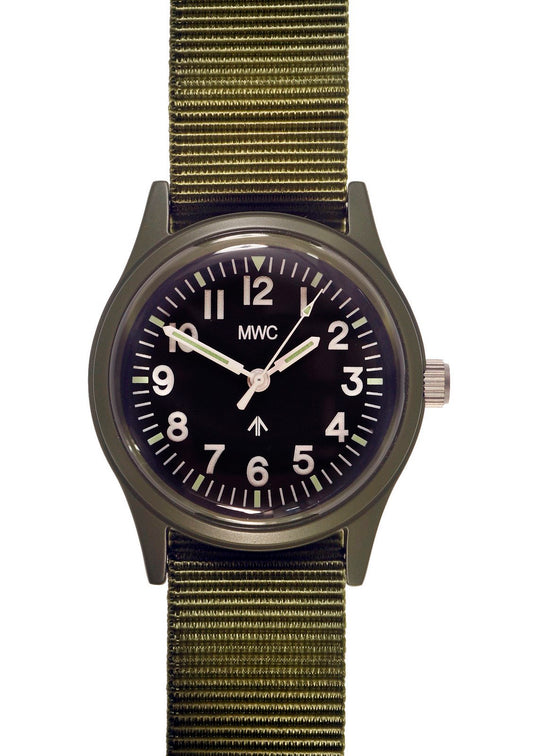 MWC Classic 1960s/70s Pattern Olive Drab European Pattern Military Watch on Matching Strap