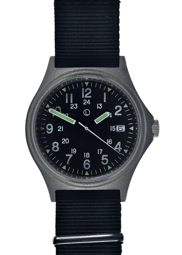 MWC G10 100m Water resistant Military Watch in Stainless Steel Case with Screw Crown - Ex Display Watch from a Show Half Normal Price to Clear