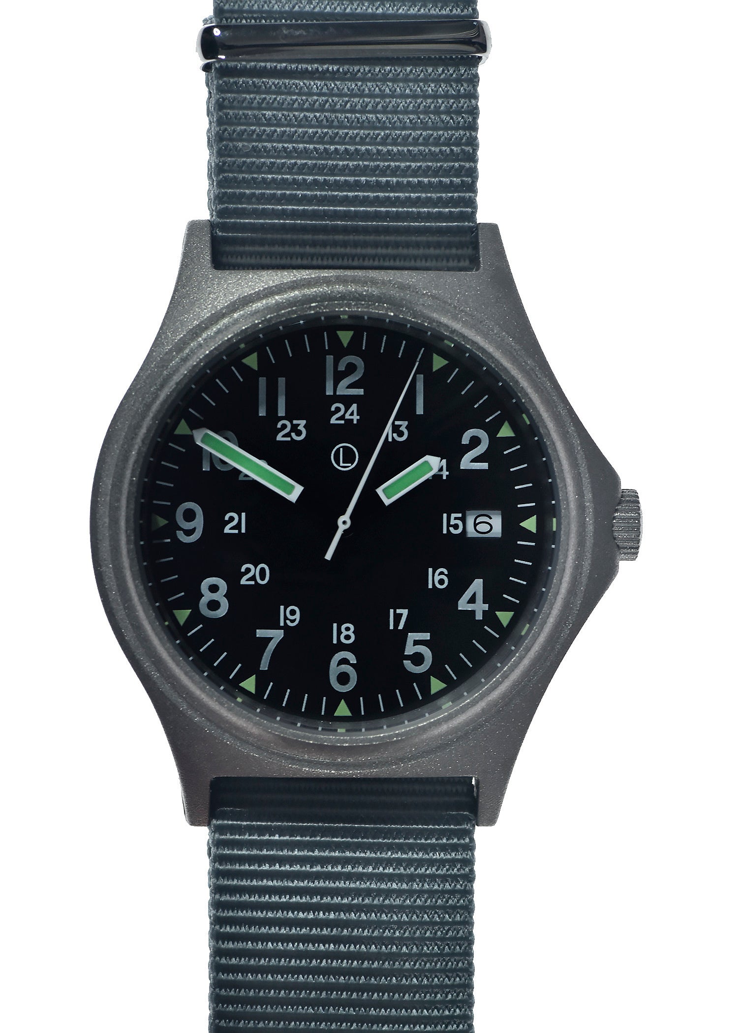 G10 100m Water resistant Military Watch with 12/24 hour dial in Stainless Steel Case with Screw Crown (Unbranded)