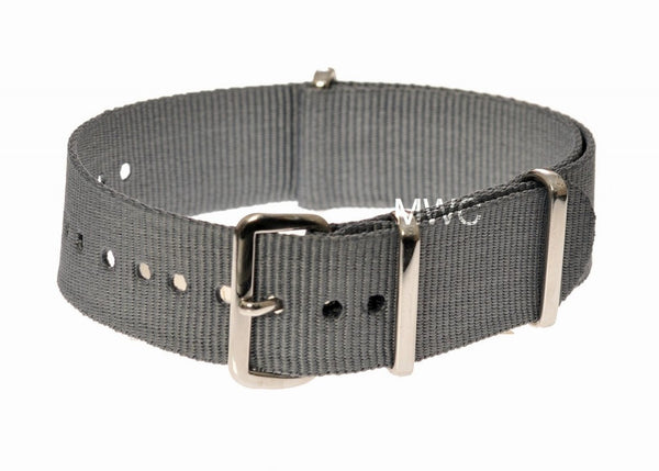 18mm Grey NATO Military Watch Strap