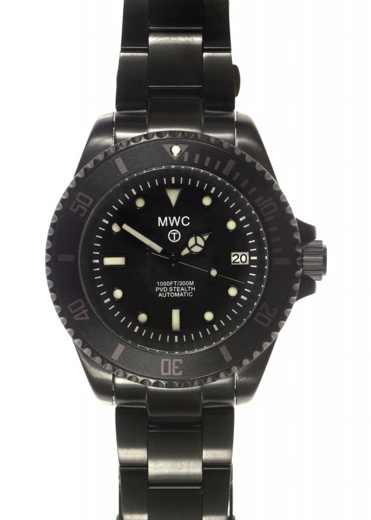 MWC 24 Jewel 300m Automatic Divers Watch on a PVD Bracelet (Shop Soile ...