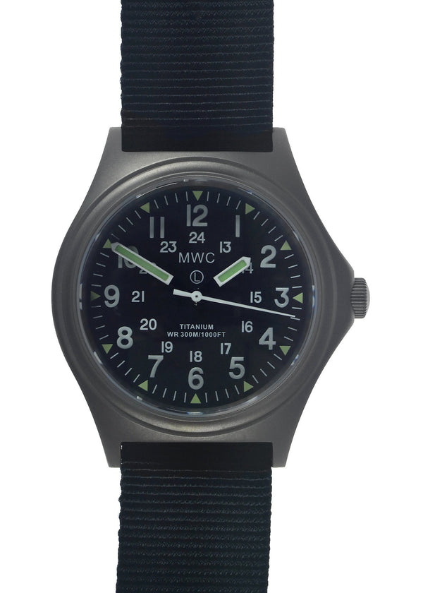 MWC Titanium General Service Watch, 300m Water Resistant, 10 Year Battery Life, Luminova, Sapphire Crystal and 12/24 Dial Format (Non Date Version) - Save 50% Ex Display Watch from a Trade Show - Location UK
