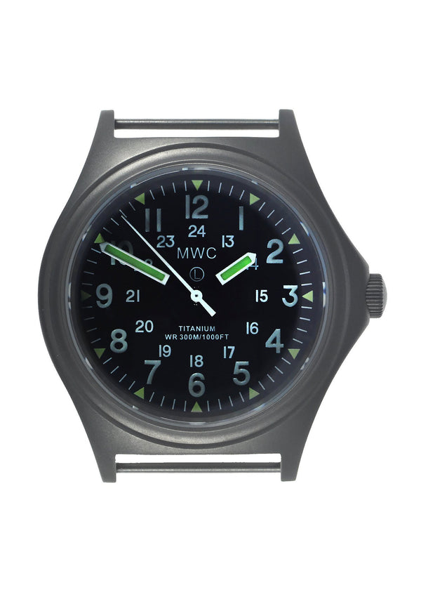 MWC Titanium General Service Watch, 300m Water Resistant, 10 Year Battery Life, Luminova, Sapphire Crystal and 12/24 Dial Format (Non Date Version) - Save 50% Ex Display Watch from a Trade Show - Location UK