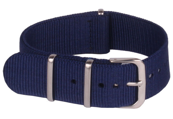 18mm Navy Blue NATO Military Watch Strap