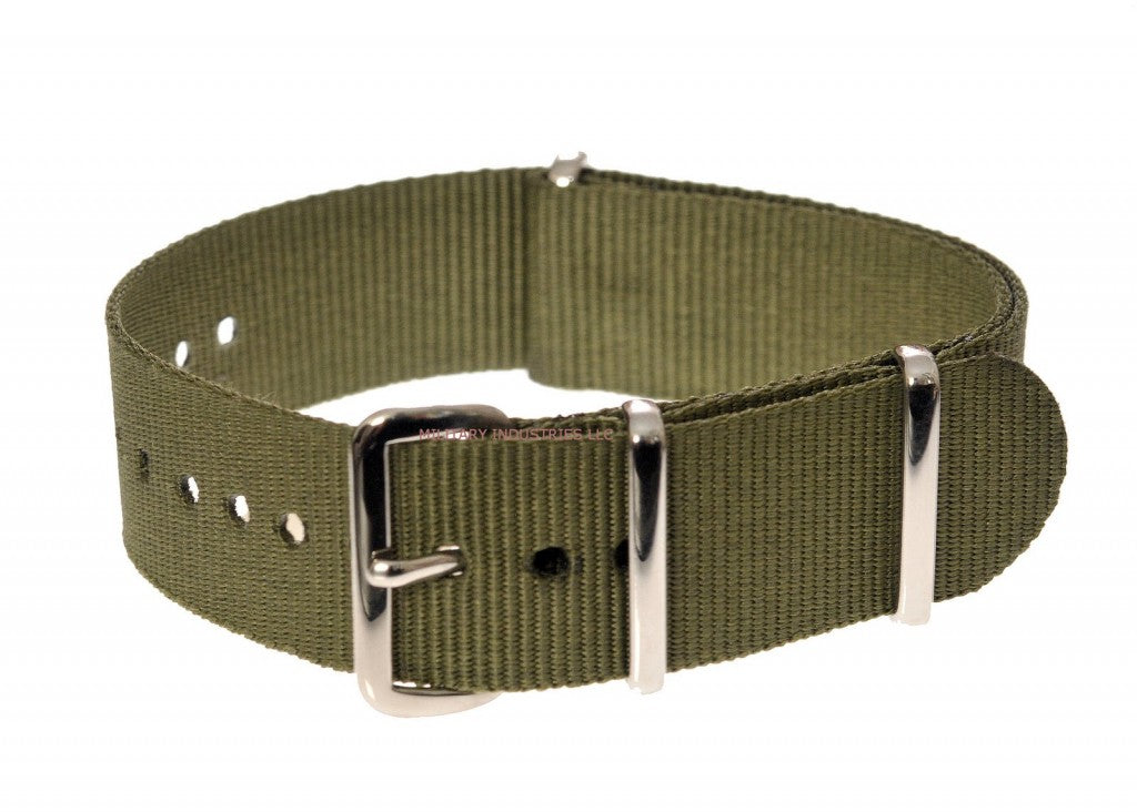 20mm Olive NATO Military Watch Strap