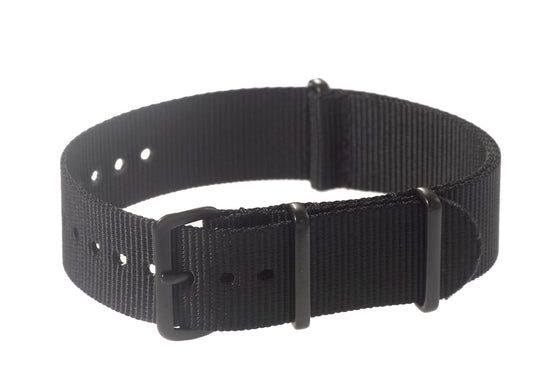 18mm PVD Black NATO Military Watch Strap