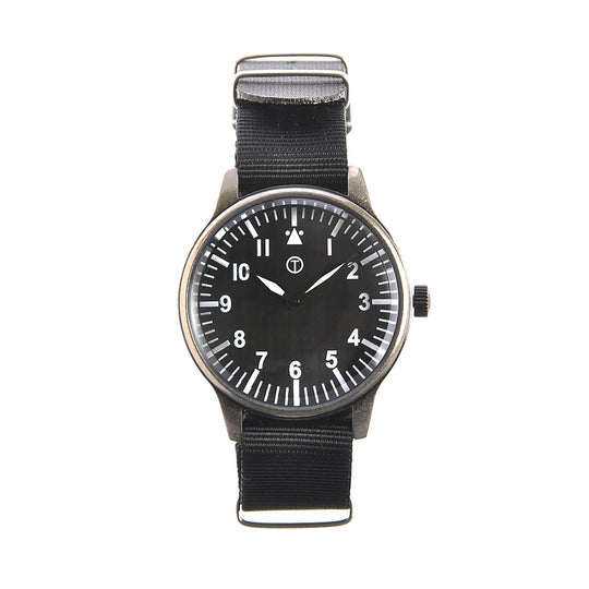 1960s Pattern Military Watch in Retro Pattern Casing on Nylon Webbing Strap - Needs a New Battery But Brand New