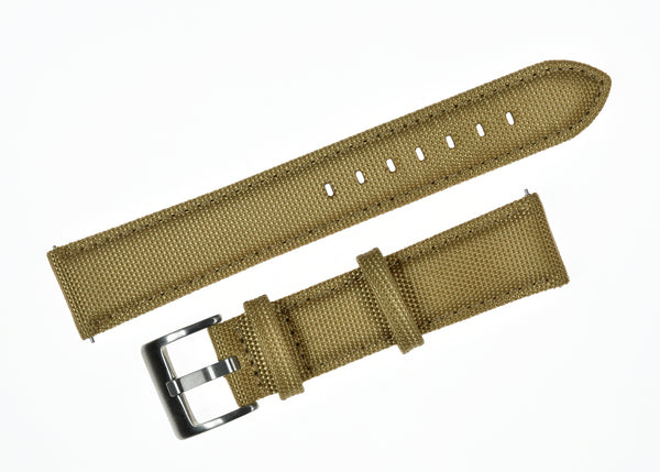 18mm Khaki Sailcloth CORDURA® Watchstrap