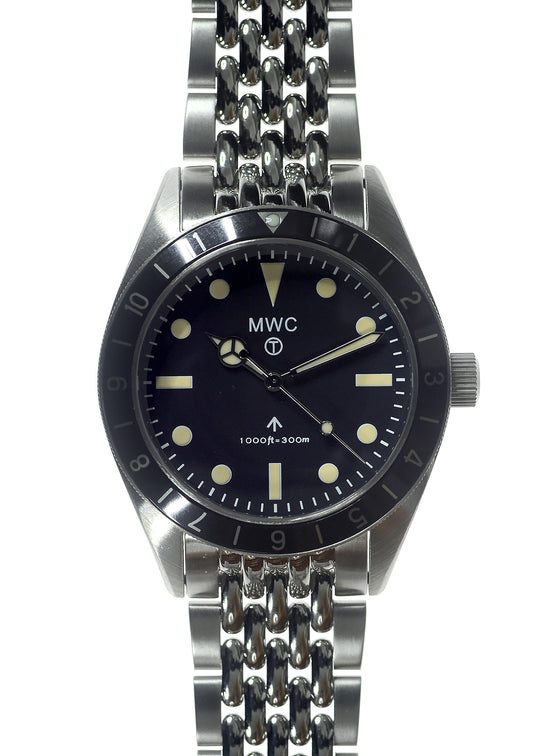 MWC Classic 1960s Pattern Divers Watch with Retro Luminous Paint and a Hybrid Mechanical/Quartz Movement on Matching Bracelet