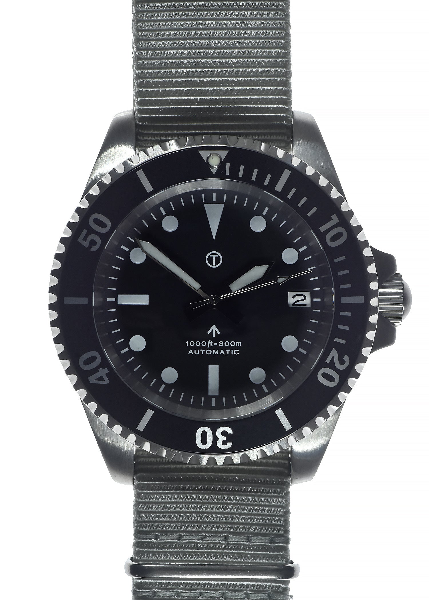 MWC 24 Jewel 1980s Pattern 300m Automatic Military Divers Watch with Sapphire Crystal and a Black and a Grey NATO Strap - No Fault Apparent Running Fine During a Four Hour Test