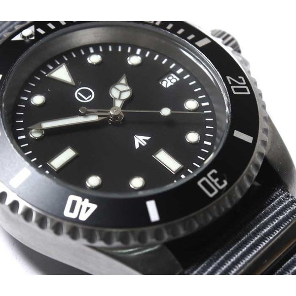 MWC 21 Jewel 300m Automatic Military Divers Watch with Sapphire Crystal and Ceramic Bezel on a NATO Webbing Strap