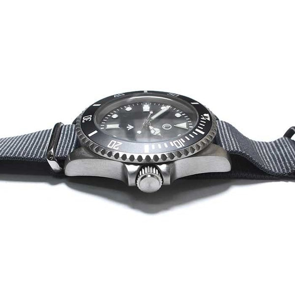 MWC 21 Jewel 300m Automatic Military Divers Watch with Sapphire Crystal and Ceramic Bezel on a NATO Webbing Strap