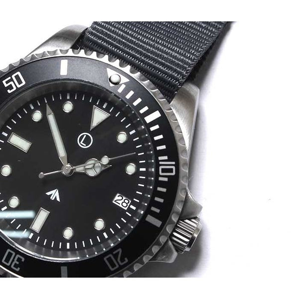 MWC 21 Jewel 300m Automatic Military Divers Watch with Sapphire Crystal and Ceramic Bezel on a NATO Webbing Strap