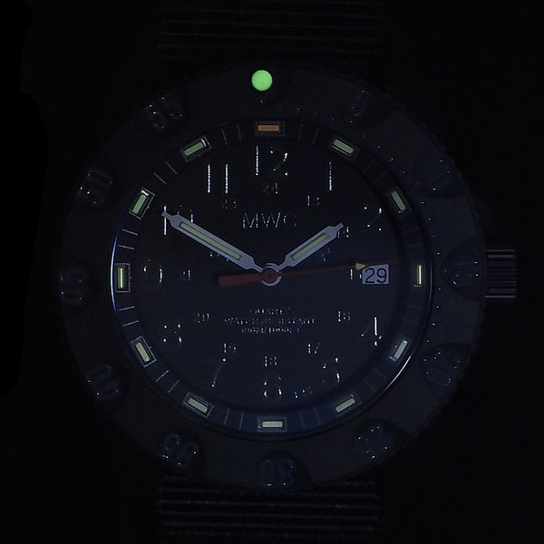 MWC P656 2023 Model Titanium Tactical Series Watch with GTLS Tritium and Ten Year Battery Life (Date Version)