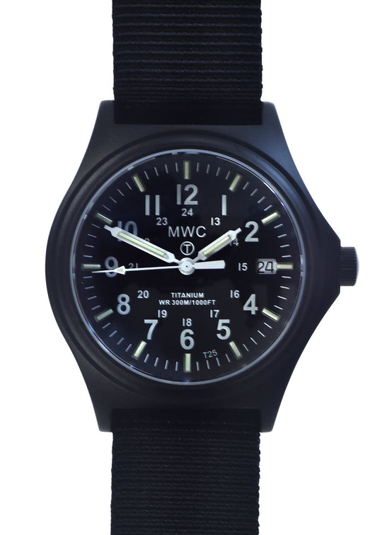 Titanium G10 Military Watch with 300m Water Resistance, Sapphire Crystal, 10 Year Battery Life and GTLS Tritium Illumination - Ex Display Watch from the 2025 Border Security Expo - Half Price to Clear - Location UK